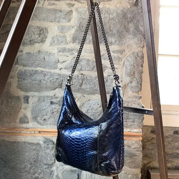 Gucci Navy Python Hobo Bag - Picture 12 of 13